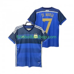 Camisola Alternativo Seleção Argentina DI MARIA 7 Retro 2014 Manga Curta ,Homem