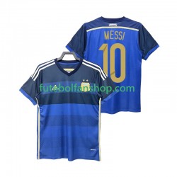 Camisola Alternativo Seleção Argentina Lionel Messi 10 Retro 2014 Manga Curta ,Homem
