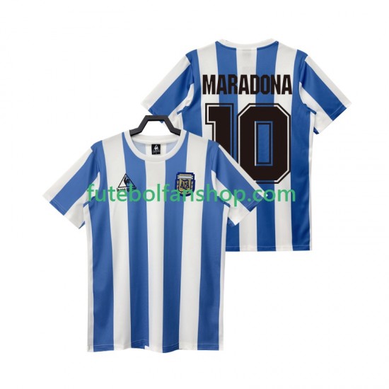 Camisola Principal Seleção Argentina MARADONA 10 Retro 1986 Manga Curta ,Homem Camisola Principal Seleção Argentina MARADONA 10 Retro 1986 Manga Curta ,Homem