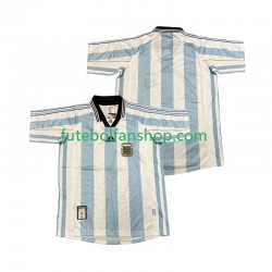 Camisola Principal Seleção Argentina Retro 1998 Manga Curta ,Homem