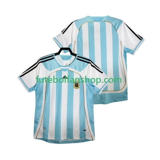 Camisola Principal Seleção Argentina Retro 2014 Manga Curta ,Homem