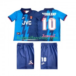 Camisola Alternativo Arsenal BERGKAMP 10 Retro 1995 1996 Manga Curta ,Criança