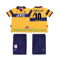 Camisola Alternativo Arsenal BERGKAMP 10 Retro 1997 1999 Manga Curta ,Criança