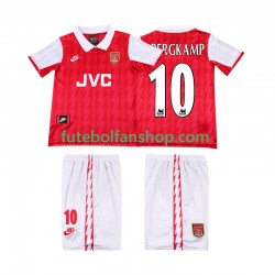 Camisola Principal Arsenal BERGKAMP 10 Retro 1994 1996 Manga Curta ,Criança