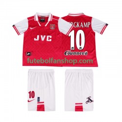 Camisola Principal Arsenal BERGKAMP 10 Retro 1996 1997 Manga Curta ,Criança