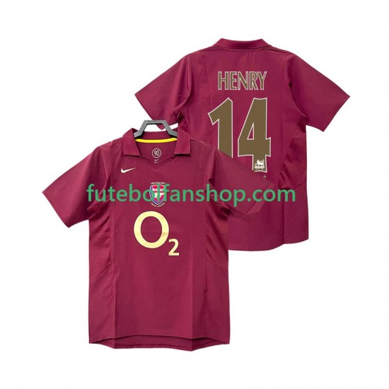 Camisola Principal Arsenal Henry 14 Retro 2005 2006 Manga Curta ,Homem