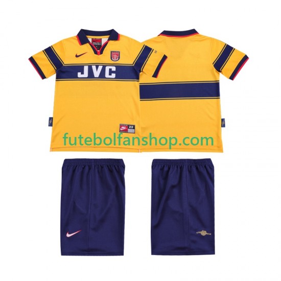 Camisola Alternativo Arsenal Retro 1997 1999 Manga Curta ,Criança