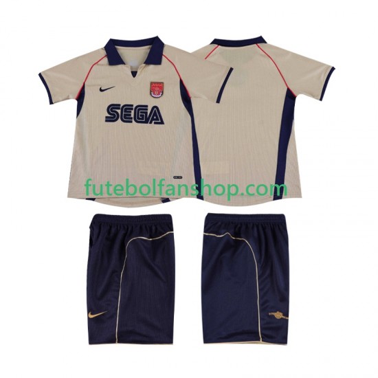 Camisola Alternativo Arsenal Retro 2001 2002 Manga Curta ,Criança
