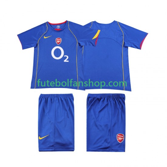 Camisola Alternativo Arsenal Retro 2004 2005 Manga Curta ,Criança