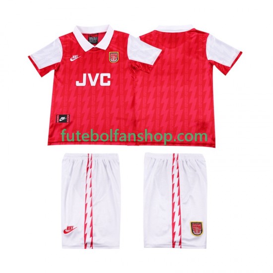 Camisola Principal Arsenal Retro 1994 1996 Manga Curta ,Criança