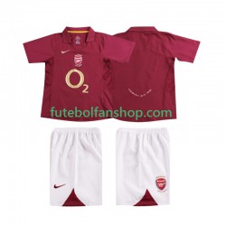 Camisola Principal Arsenal Retro 2005 2006 Manga Curta ,Criança