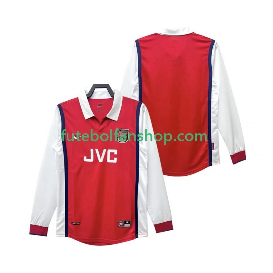 Camisola Principal Arsenal Retro 1998 1999 Manga Comprida ,Homem