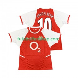 Camisola Principal Arsenal Ruud van Nistelrooy 10 Retro 2002 2003 Manga Curta ,Homem