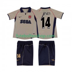 Camisola Alternativo Arsenal Thierry Henry 14 Retro 2001 2002 Manga Curta ,Criança