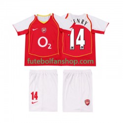 Camisola Principal Arsenal Thierry Henry 14 Retro 2004 2005 Manga Curta ,Criança