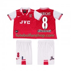 Camisola Principal Arsenal WRIGHT 8 Retro 1996 1997 Manga Curta ,Criança