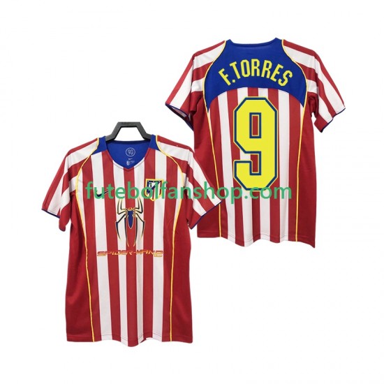 Camisola Principal Atlético Madrid F TORRES 9 Retro 2004 2005 Manga Curta ,Homem Camisola Principal Atlético Madrid F TORRES 9 Retro 2004 2005 Manga Curta ,Homem