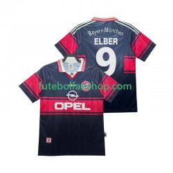 Camisola Principal Bayern de Munique Elber 9 Retro 1997 1999 Manga Curta ,Homem