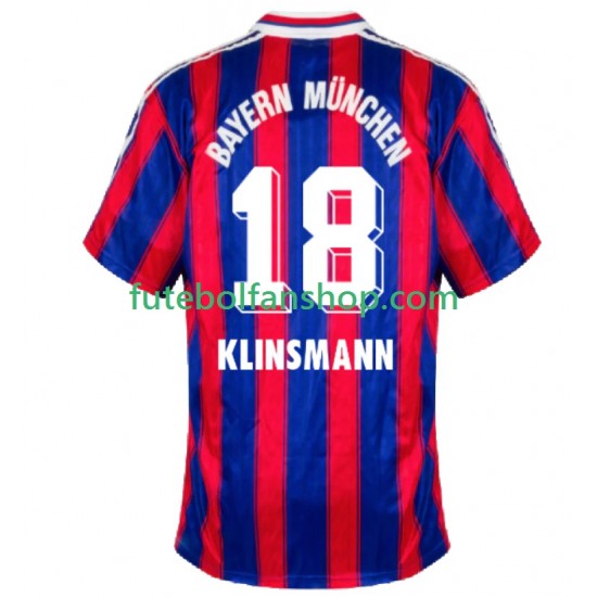 Camisola Principal Bayern de Munique Klinsmann 18 Retro 1995 1997 Manga Curta ,Homem