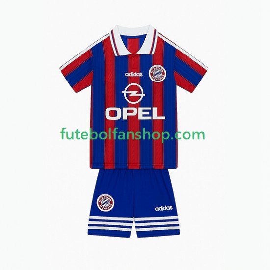 Camisola Principal Bayern de Munique Retro 1995 1997 Manga Curta ,Criança