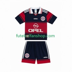 Camisola Principal Bayern de Munique Retro 1997 1999 Manga Curta ,Criança