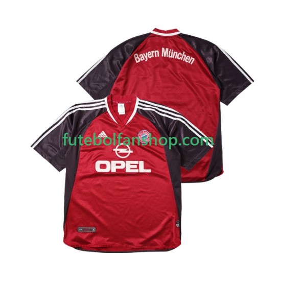 Camisola Principal Bayern de Munique Retro 2001 2002 Manga Curta ,Homem