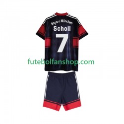 Camisola Principal Bayern de Munique Scholl 7 Retro 1997 1999 Manga Curta ,Criança