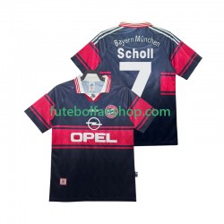 Camisola Principal Bayern de Munique Scholl 7 Retro 1997 1999 Manga Curta ,Homem