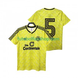 Camisola Principal Borussia Dortmund 5 Retro 1988 1989 Manga Curta ,Homem