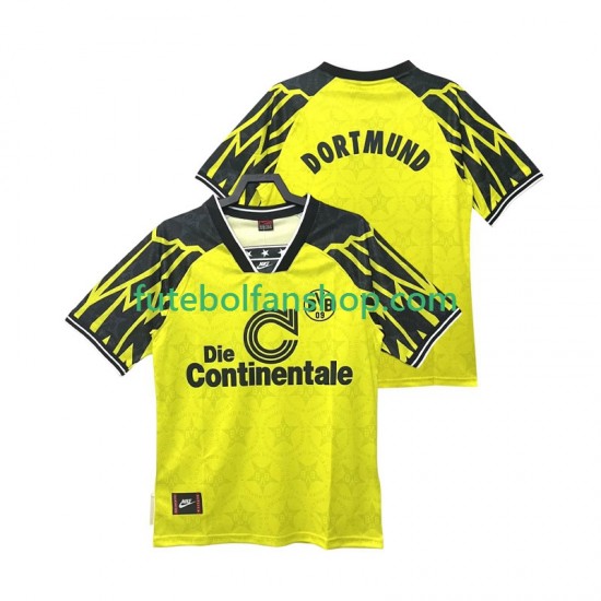 Camisola Principal Borussia Dortmund Retro 1994 1995 Manga Curta ,Homem