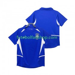 Camisola Alternativo Seleção Brasileira Retro 2002 Manga Curta ,Homem
