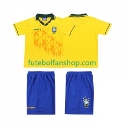 Camisola Principal Seleção Brasileira Retro 1994 Manga Curta ,Criança