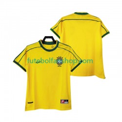 Camisola Principal Seleção Brasileira Retro 1998 Manga Curta ,Homem