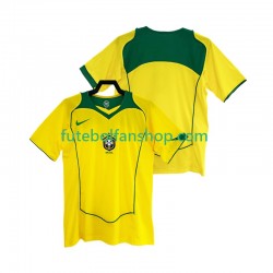 Camisola Principal Seleção Brasileira Retro 2004 Manga Curta ,Homem