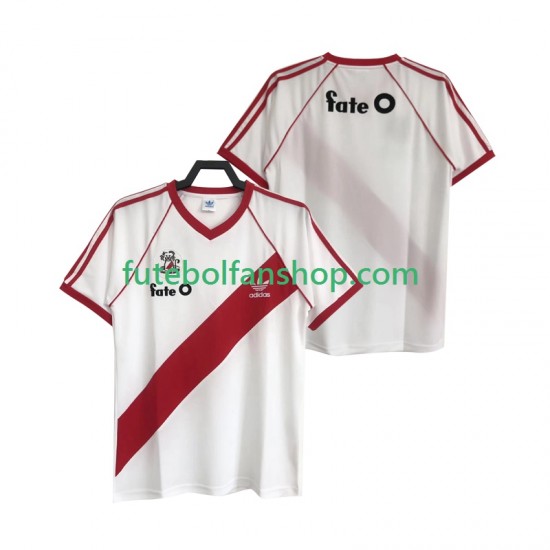 Camisola Principal CA River Plate Retro 1986 Manga Curta ,Homem Camisola Principal CA River Plate Retro 1986 Manga Curta ,Homem