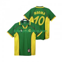 Camisola Principal Seleção Camaronesa MBOBA 10 Retro 1998 Manga Curta ,Homem