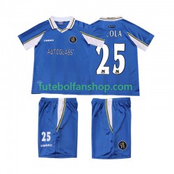 Camisola Principal Chelsea ZOLA 25 Retro 1997 1999 Manga Curta ,Criança