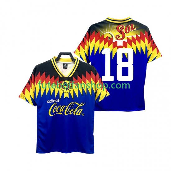 Camisola Alternativo Club América 18 Retro 1995 Manga Curta ,Homem Camisola Alternativo Club América 18 Retro 1995 Manga Curta ,Homem