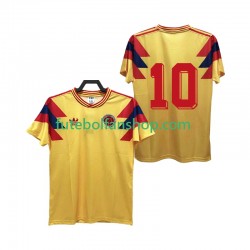 Camisola Principal Seleção Colombiana 10 Retro 1990 Manga Curta ,Homem