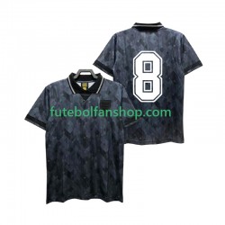 Camisola Alternativo Seleção Inglesa 8 Retro 1990 Manga Curta ,Homem