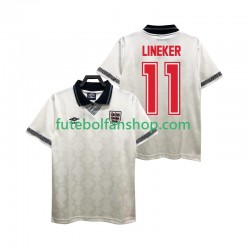 Camisola Principal Seleção Inglesa LINEKER 11 Retro 1990 Manga Curta ,Homem