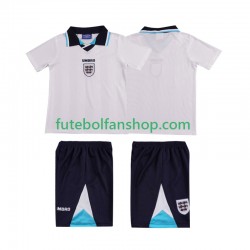 Camisola Principal Seleção Inglesa Retro 1996 Manga Curta ,Criança