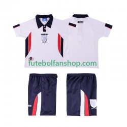 Camisola Principal Seleção Inglesa Retro 1998 Manga Curta ,Criança