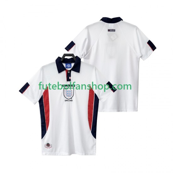 Camisola Principal Seleção Inglesa Retro 1998 Manga Curta ,Homem Camisola Principal Seleção Inglesa Retro 1998 Manga Curta ,Homem