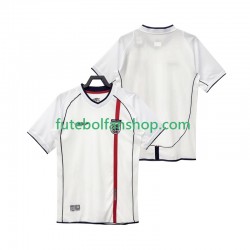 Camisola Principal Seleção Inglesa Retro 2002 Manga Curta ,Homem