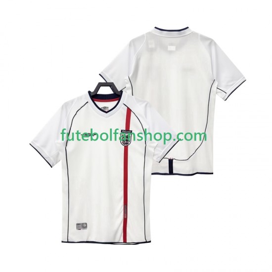 Camisola Principal Seleção Inglesa Retro 2002 Manga Curta ,Homem Camisola Principal Seleção Inglesa Retro 2002 Manga Curta ,Homem
