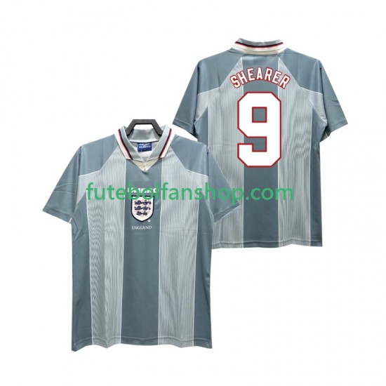 Camisola Alternativo Seleção Inglesa SHEARER 9 Retro 1996 Manga Curta ,Homem