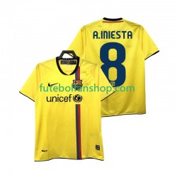 Camisola Alternativo FC Barcelona A INIESTA 8 Retro 2008 2009 Manga Curta ,Homem