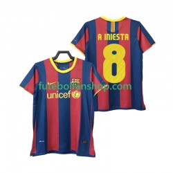 Camisola Principal FC Barcelona A INIESTA 8 Retro 2010 2011 Manga Curta ,Homem