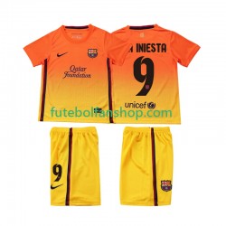 Camisola Alternativo FC Barcelona A INIESTA 9 Retro 2012 2013 Manga Curta ,Criança